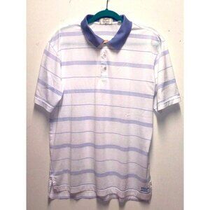 McIlhenny Dry Goods /Tabasco Men’s Polo Shirt Size M white striped short sleeve